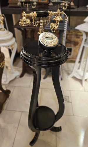 تلفن ایستاده سه پایه برند آوا فون رنگ مشکی / تلفن کنارسالنی