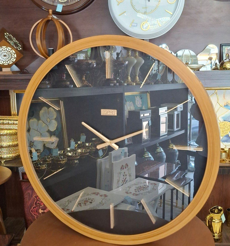 ساعت دیواری گرد صقحه مشکی قطر 70 اسپریت کد 7005